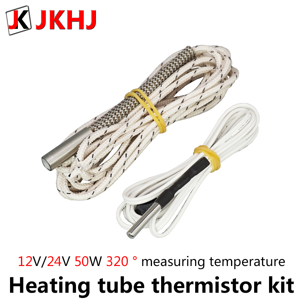 12V/24V 50W Heating Tube thermistor Kit 320 degrees Celsius High temperature version HT-NTC100K B3950 3D Printer Parts Hotend