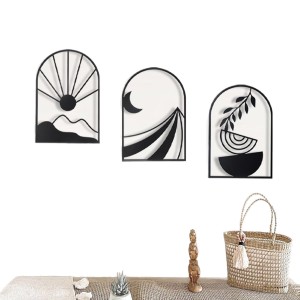 Minimalist Black Line Meta lWall Decor