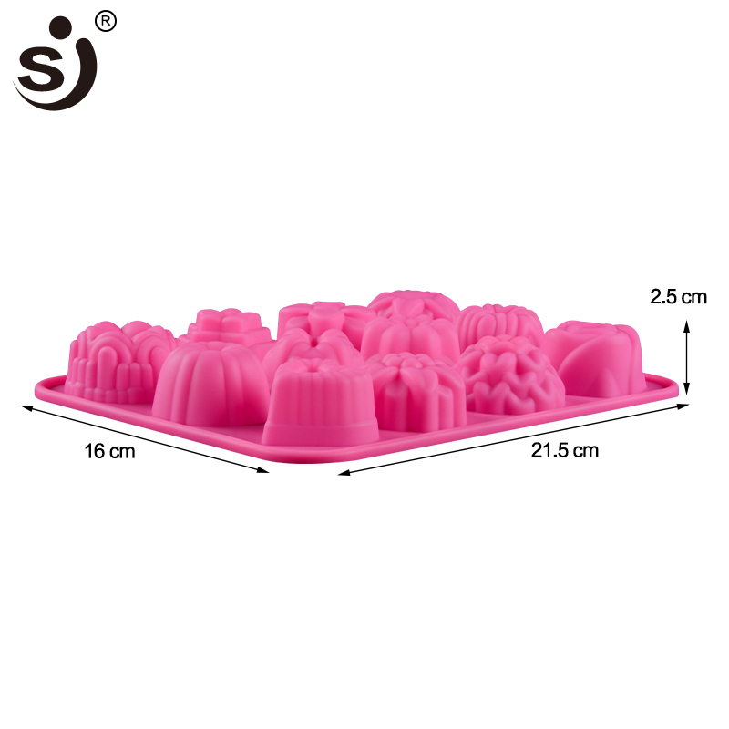 SJ 3D Baby Soap Molds Heart & Rose-Shaped Tray Silicone Mold Recycling Easy to Demolding Soap Maker Handmade Non-Stick For Home