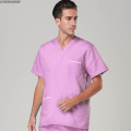 [TOP] Men's Short Sleeve Scrub Top V Neck COTTON Comfy Medical Uniforms Nursing Uniform Scrubs Doctor Hospital Workwear