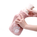 1000ml Cute Cat Paw Printed Hot Water Bottle Hand Warmer Stress Pain Relief Therapy Winter Warm Heat Hand Feet Hot Water Bag