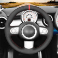 MEWANT Black Suede Steering Wheel Cover For Mini(Hatchback/Mini R56/R57) Clubman Clubvan Convertible (3-Spoke)