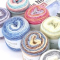 100g Rainbow Woollen Yarn New Soft Hand Woven Cake Yarn Hat Scarf Sweater Dyeing Crocheting Fancy Blend Yarn