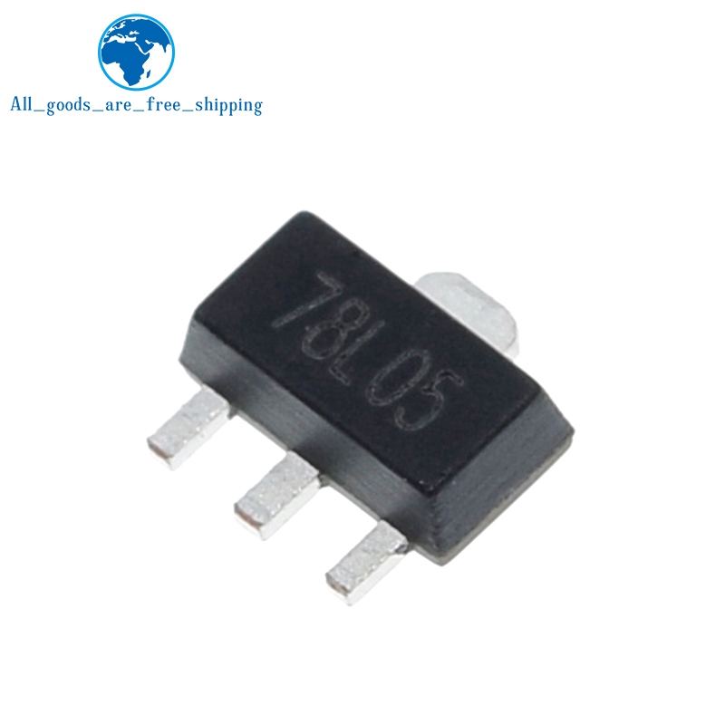 10PCS/LOT In reel 78L05 5V SOT-89 SMD three terminal voltage regulator voltage stabilizer Good quality and ROHS