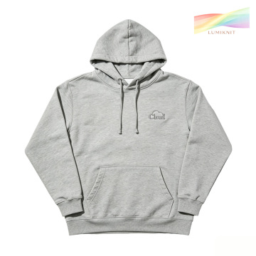Men Grey Sherpa Lined Hoodie