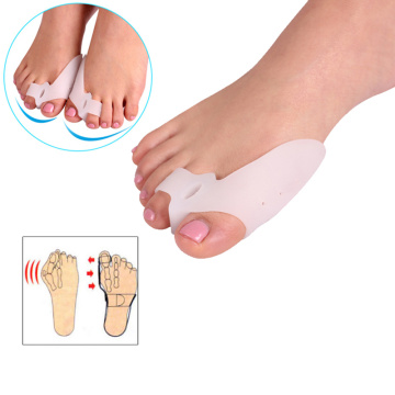 1pair Comfortable Soft Bunion Protector Toe Straightener Silicone Toe Separator Corrector Thumb Feet Care Adjuster hallux valgus