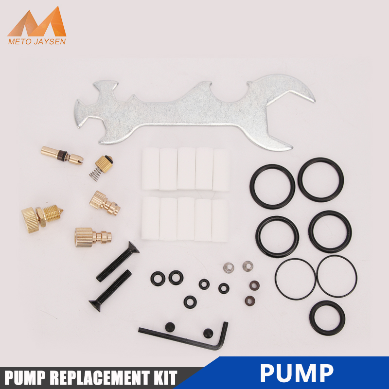 High Pressure Pump Replacement Kit Spare Parts Fix Box Copper Piston Wrench Bleeder Screw Air Pump Accessories Kits 37pcs/set