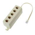 Telephone Splitter, 5 Way RJ11 6P4C 1 Male to 5 Female Converter Adaptor, Telephones Wall plate and Separator for Line Cords