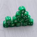 100 PCS Plastic Dices 6 Side Colored Dices for KTV Party Bar Gaming - #15 (Green)