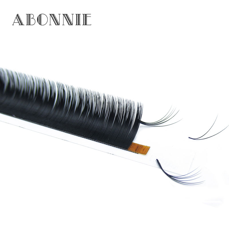 Abonnie Easy Fan Eyelash Extension 1S Blooming Lashes 12lines Lash Tray for Professional Eyelash Salon