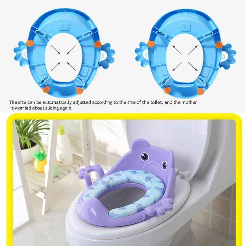 Toilet Seat Kids Baby Potty Training Seat with Armrests Slip-proof Fall Infant Safety Urinal Chair Cushion Removable Toilet