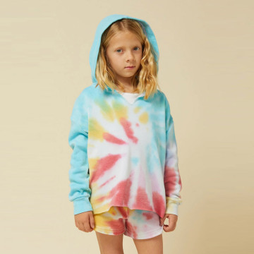 Fashion Girls Hoodie Sweatshirt Multicolor Summer Fall Long Sleeve Tie Dye Pullover For Kids Hoodies Sweatshirts Girls Clothes