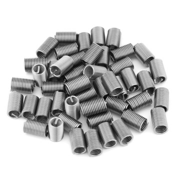 50pcs/Lot M6 x 1.0 x 3D Screw Thread Insert Stainless Steel Fasteners Repair Tools Kit Coiled Wire Helical Screw Sleeve Set