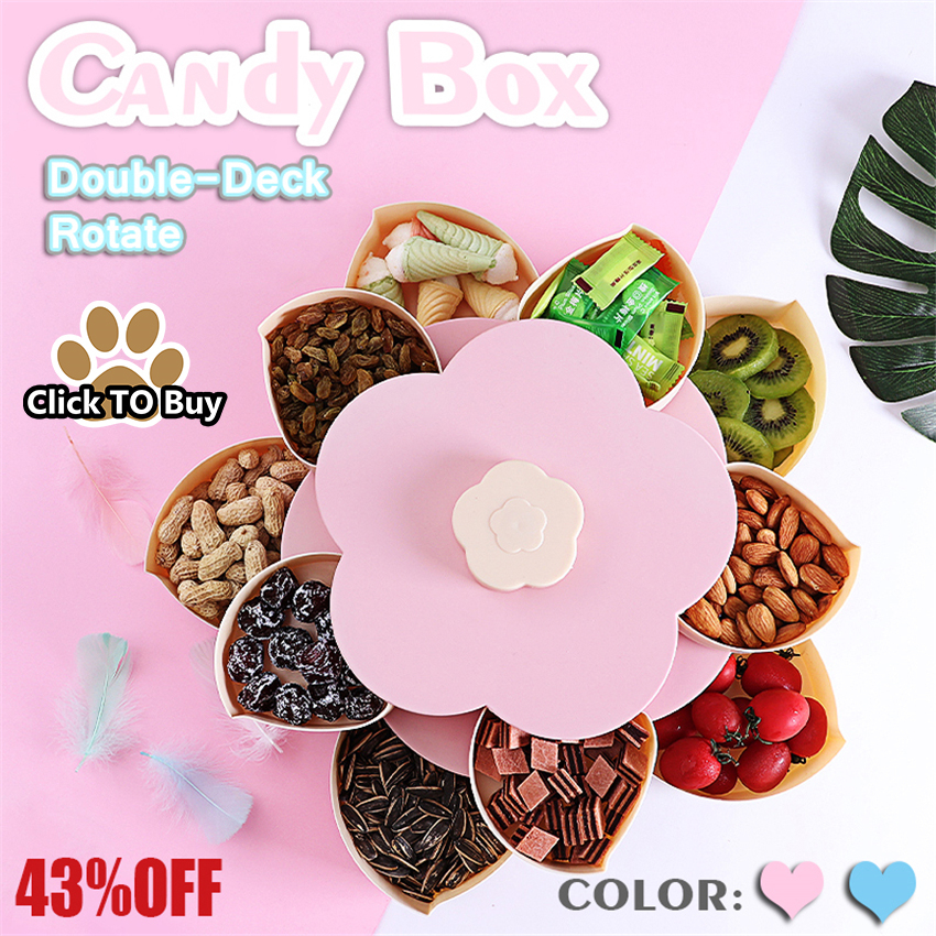 Double-deck-Rotary-Storage-Box-Flower-Design-Wedding-Snack-Candy-Box-Jewelry-Organizer-Cosmetic-Dry-Fruit