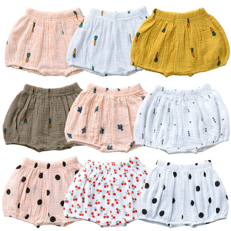 Citgeett Summer 0-3T Newborn Baby Boy Girl Kids Pants Shorts Bottoms PP Linen Bloomer Shorts Panties