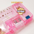 Cute stationery box student colorful neon transparent multifunctional pencil case