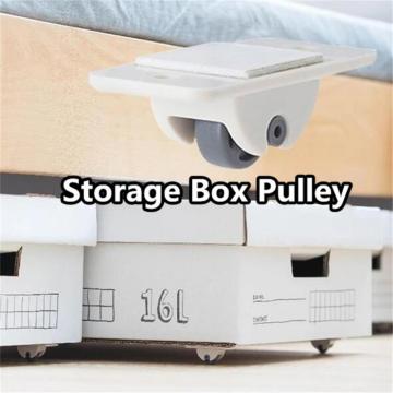 Adhesive Casters Wheel Rollers For Cabinet Drawer Storage Box Trash Can Small Furniture Wheels Hardware Directional Pulleys