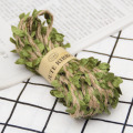 1M 5M Simulation Green Leaves Wedding Birthday Party Decoration Weaving Hemp Rope Rattan Gift DIY Bouquet Packaging Rope 5mm