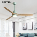 BOTIMI 220V Reversal Fuction 52 Inch Led Ceiling Fan With Lights For Living Room Ventilateur de plafon Bedroom Cooling Fan Lamp