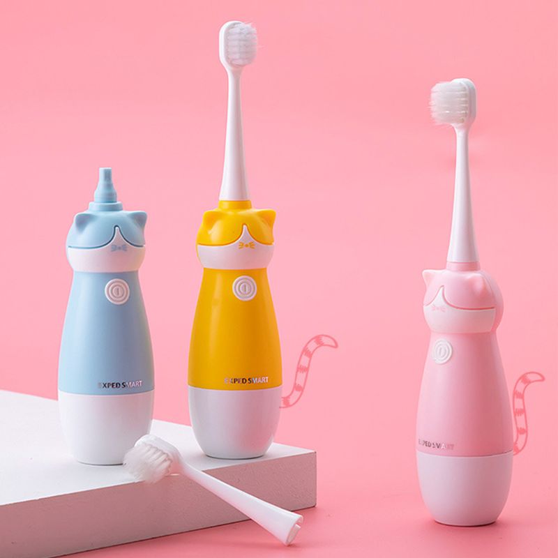 Children Electric Toothbrush Small Head Baby Girls Boys Soft Hair Sonic Toothbrushes Waterproof Non-slip Handle