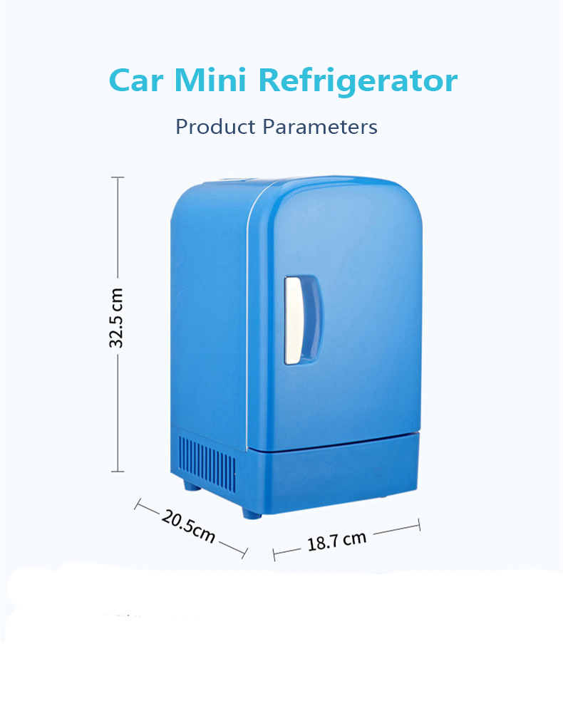 Mini Portable Car Refrigerator 4L Single Door Dual-Use Cooler Warmer Fridge Freezer Cooling Food Fruit Thermoelectric Fridge