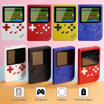 Video Games Console Built-in 500 Retro Classic Games 3.0 Inch Portable Pocket Game Console Mini Handheld Player for Kids Gift