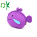 Fish Shape Children Silicone Coin Purse without Zipper