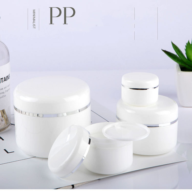 5pcs/lot Empty Plastic Makeup Jar Pot Refillable Sample bottles Travel Face Cream Lotion Cosmetic Container 20/30/50/100/150ML