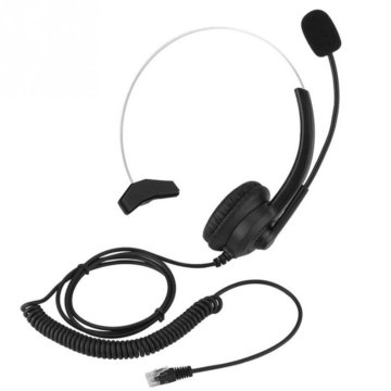 Call Center Headset With Microphone 2.5/3.5mm Plug Telephone Voice Interphone Headphone For Computer PC Game Volume Control