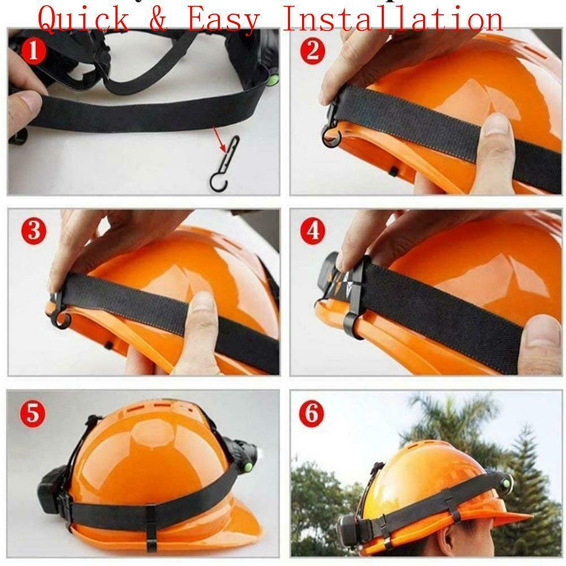 Wholesale 20Pcs Plastic Helmet Clips Attachment Head Light Clamps Black Set Headlamp Hard hat Safety Cap Hook Outdoor Tools