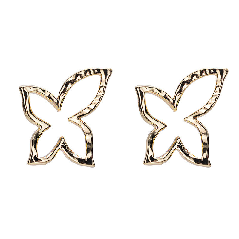 6PCS Butterfly 16*15MM 24K Gold Color Brass Butterfly Stud Earrings Pins High Quality Diy Jewelry Findings Accessories