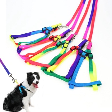 Pet Leash Collar Nylon Dog Leashes Leads Traction Rope for Cat Puppy Chest Strap Adjustable Dog Harnesses Outdoor Walk Collar