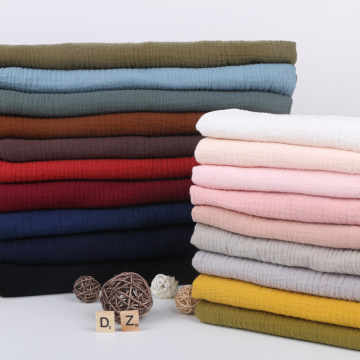 135cm x50cm High Quality Soft Thin Double Crepe Texture Cotton Fabric, Make Shirt, Dress, Underwear, Pajamas Cloth 160g/m