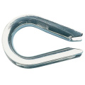 Wire rope cable clamps and stainless steel thimbles