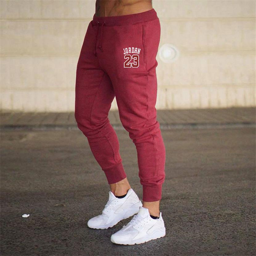 2020 New Men Joggers Jordan 23 Casual Men Sweatpants Gray Joggers Homme Trousers Sporting Clothing Bodybuilding Pants