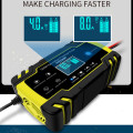New Full Automatic LCD Pulse Repair Charger for Car Motorcycle AGM GEL WET Lead Acid Battery 12/24V Professional Car Accessories