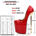 Hey Si Mey Sexy Ultra High Heels Stripper Party Shoes Women 22CM Extreme High Heels Platform Pumps Women Fetish Shoes Large Size