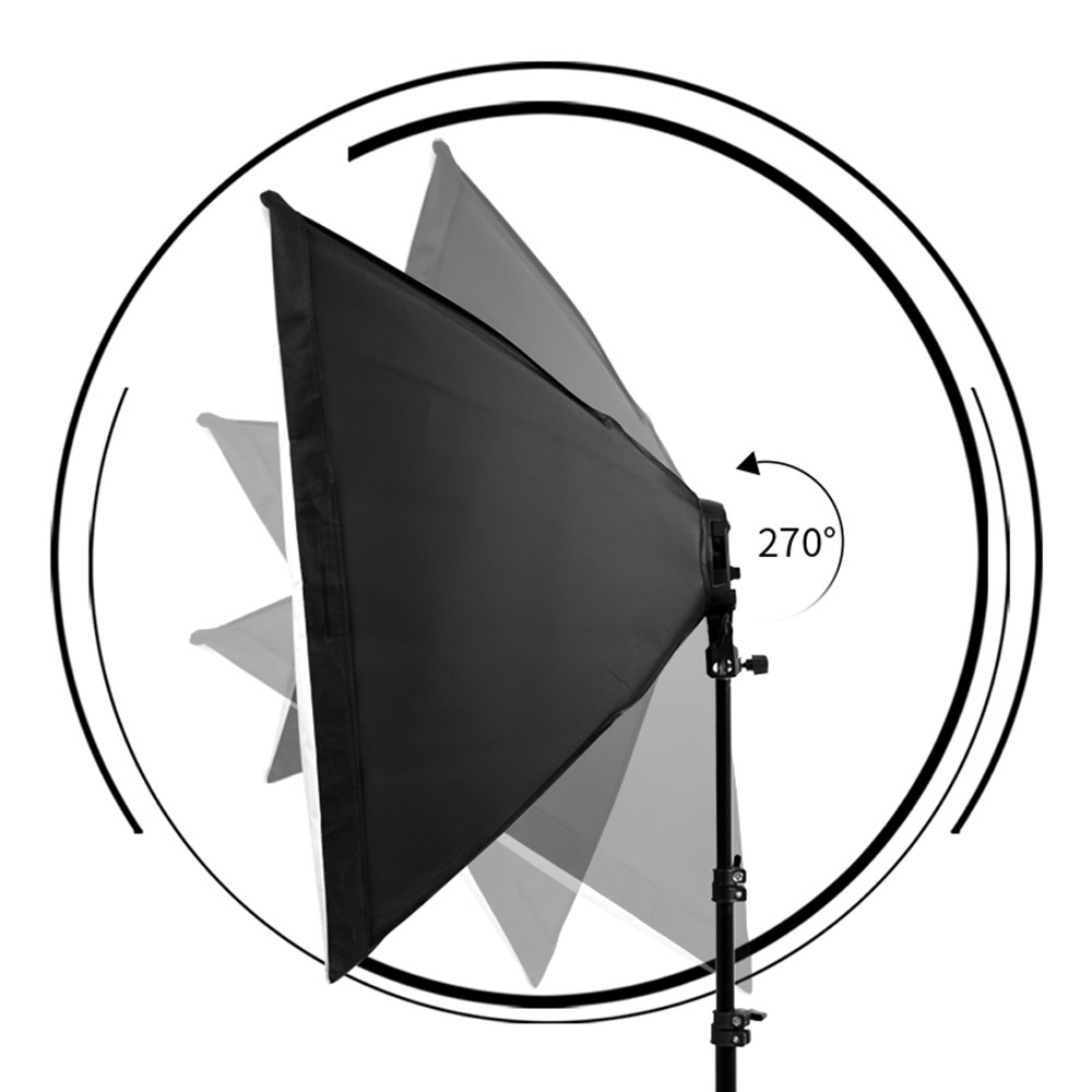 Photography 50x70CM Lighting Four Lamp Softbox Kit With E27 Base Holder Soft Box Camera Accessories For Photo Studio Vedio