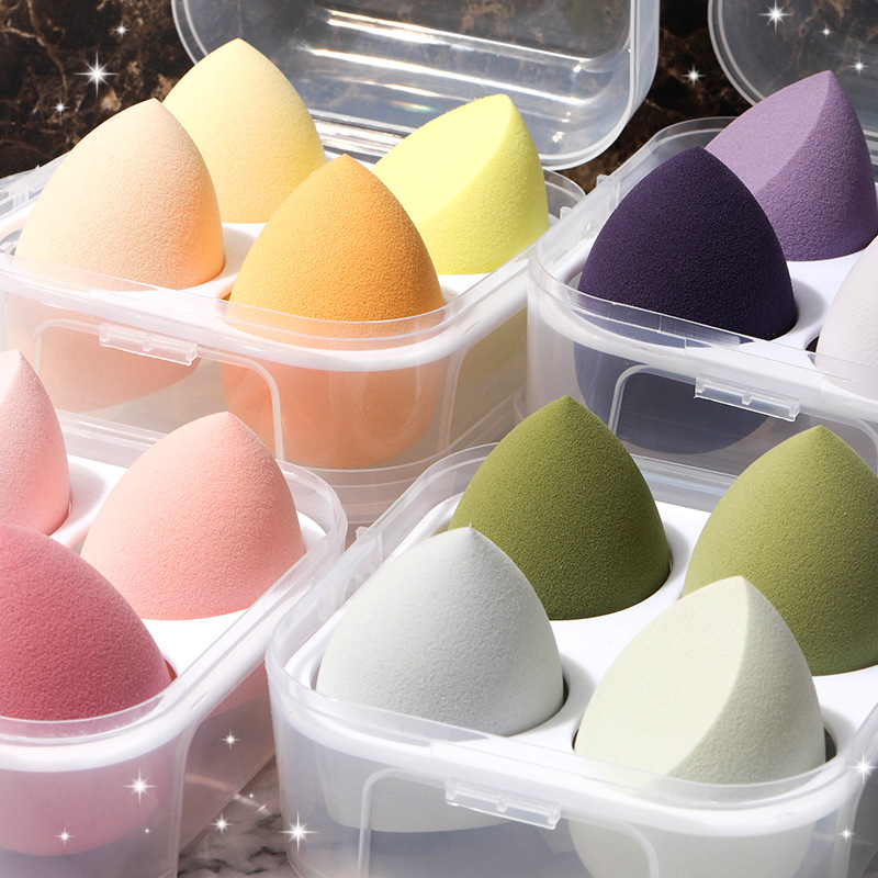 4PCS Makeup Blender Beauty Puff Sponge Set Foundation Powder Blush Blender Makeup Accessories Tools Cosmetic Blending Sponge