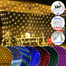 200 LEDs Net Lights AC220V-240V Waterproof Fairy String Light Wedding Party Holiday Decoration Outdoor Garden Lamp UK Plug D30