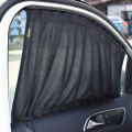 2 x Update 70S Aluminum Alloy Elastic Car Side Window Sunshade Curtains Auto Windows Sun Visor Blinds Cover - Black Beige Grey