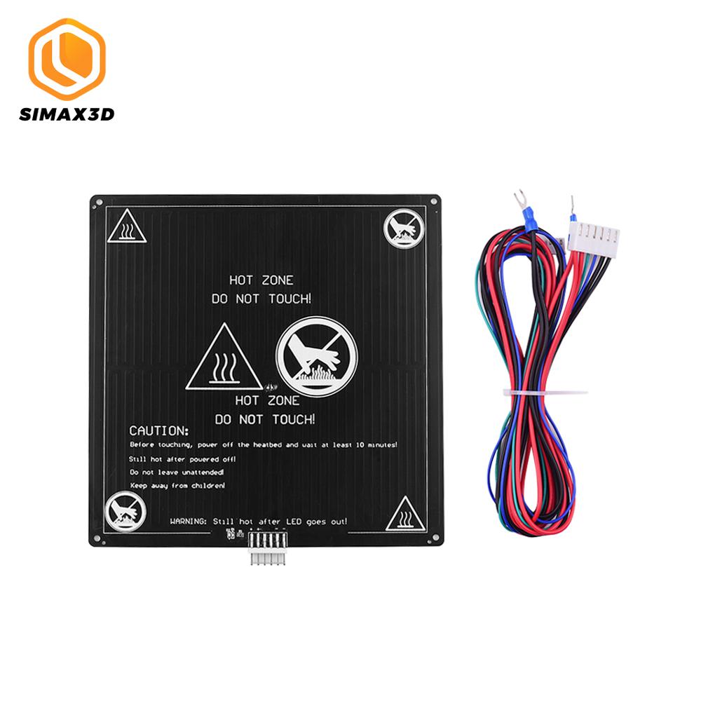 SIMAX 3D Printer Parts MK3 Aluminum Heatbed 220*220*3.0mm with 1M Cable Mendel RepRap i3 RAMPS 1.4 PCB Standard Hotbed Hot Plate