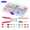 Grommet Tool Kit Eye Button Hollow Color Five-Prong Snap Button Set For Baby Childrens Clothing Sewing And Crafting Grommet Tool