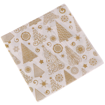 20PCS/set Festival Napkins Cloth Square Christmas Paper Napkin Home Xmas Table Craft Decoration Table Napkin Pocket Handkerchief