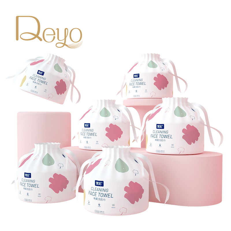 Deyo Disposable Face Towel Facial Tissue One-Time Makeup Wipes Cotton Pads Facial Cleansing Roll Paper Tissue Makeup Towels