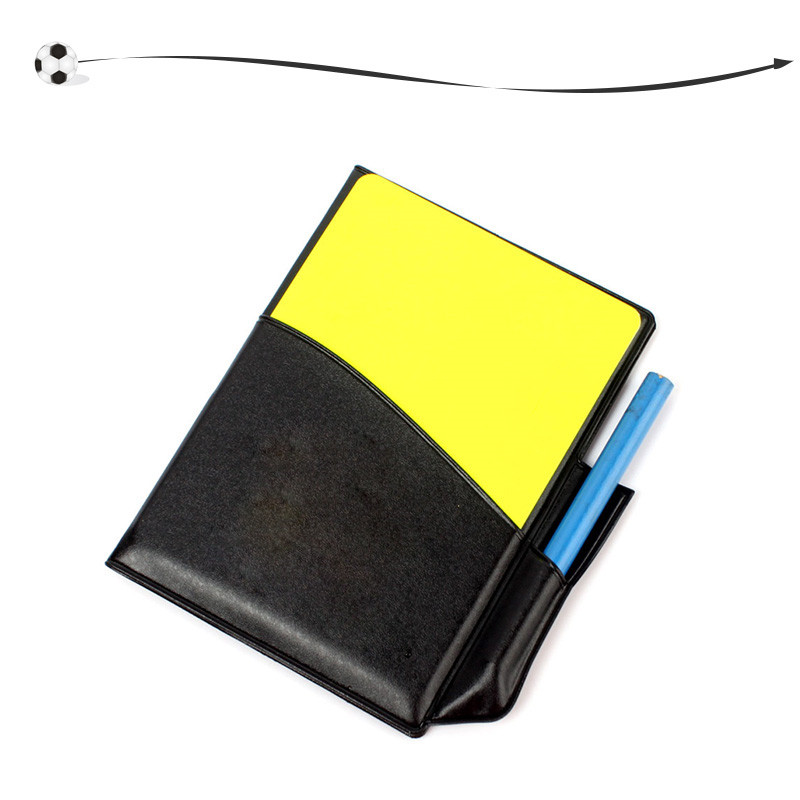 New Style High Quallity Convenient Portable Sport Football Soccer Referee Wallet Notebook with Red Card and Yellow Card#61881