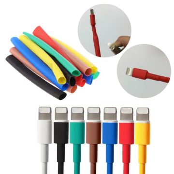 12Pcs/Bag Universal Heat Shrink Tube Sleeve Cover USB Charger Cable Wire Protector Organizer for ipad 5 6 7 8 X XR XS