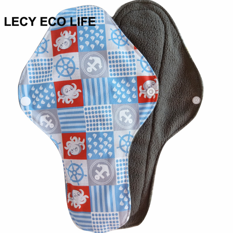 LECY ECO LIFE Women Feminine Hygiene products, super absorbent waterproof heavy flow cloth menstrual pads length 30cm