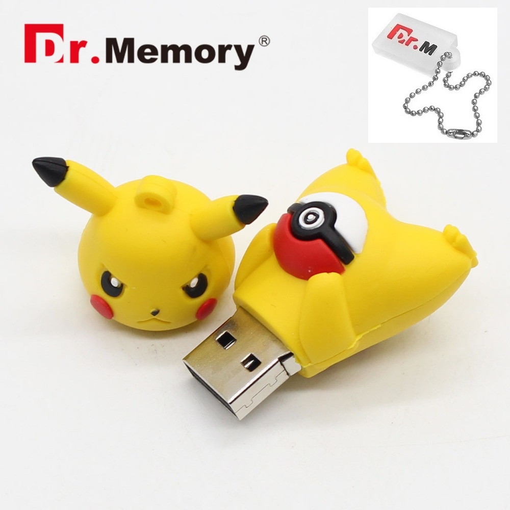 pokemon USB Flash Drive yellow Flash Drive Dr.memory 4gb 8gb 16gb 32gb Flash Memory Stick pocket monster u disco Poke Ball