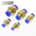 PM" Tube One Touch Push Into Gas Connector Brass Quick Fitting 4mm to 12mm OD Hose Air Pneumatic Straight Bulkhead Union